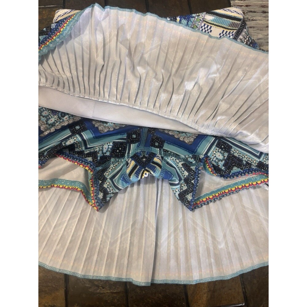 Lucky In Love Tennis Pickelball Skort Skirt Shorts XS Women Pockets Blue Layers - Picture 7 of 7